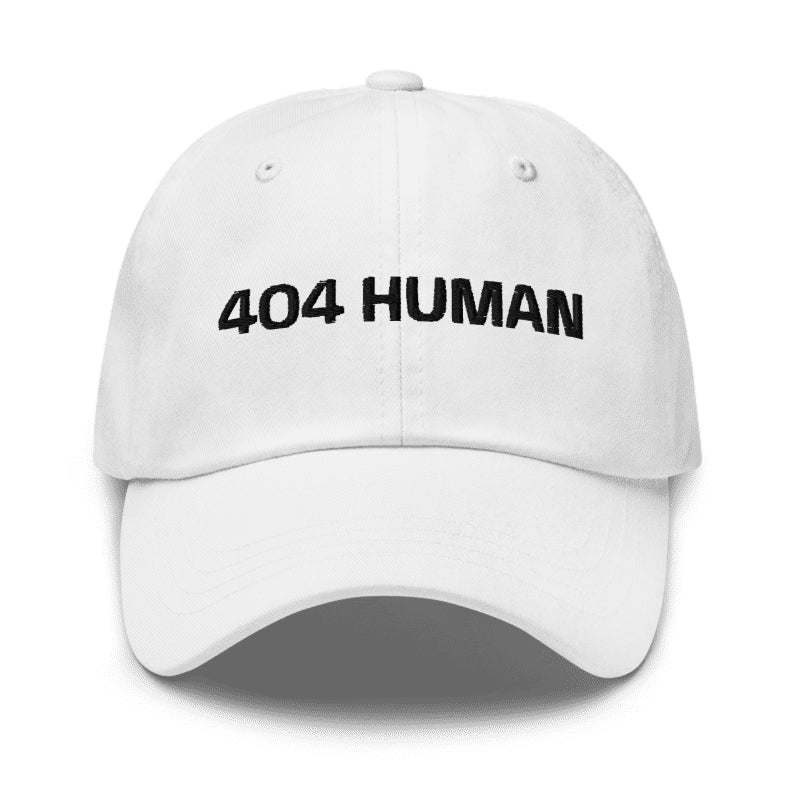 404 HUMAN Cap in White — hero view