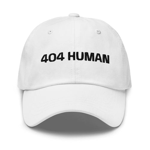 404 HUMAN Cap in White — hero view