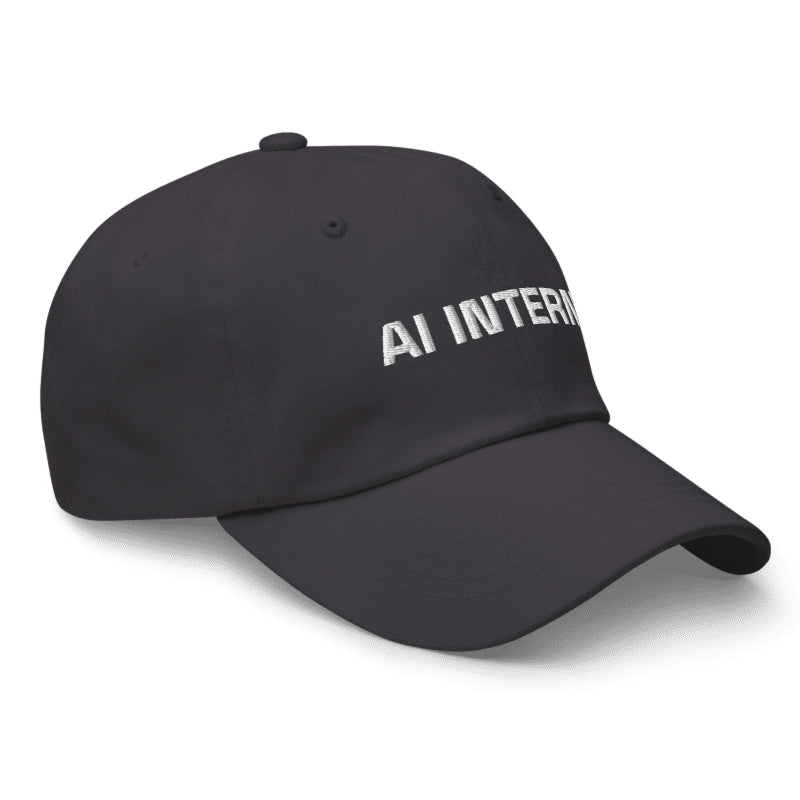 AI INTERN Cap in Charcoal — side view