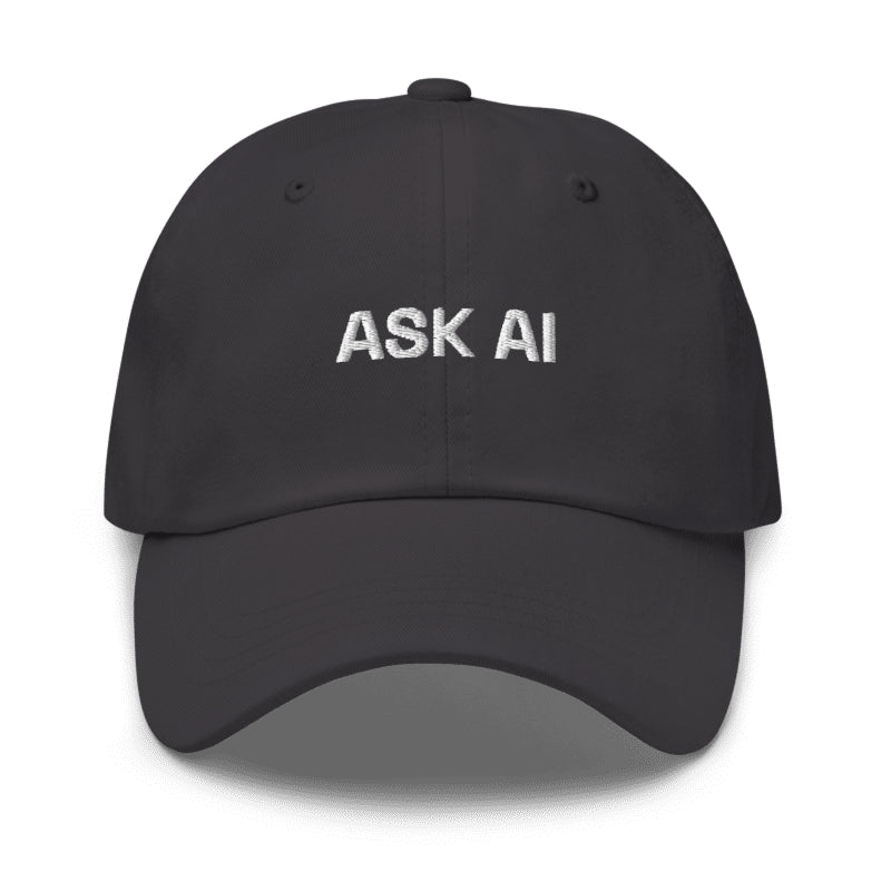 ASK AI Cap in Charcoal — hero view