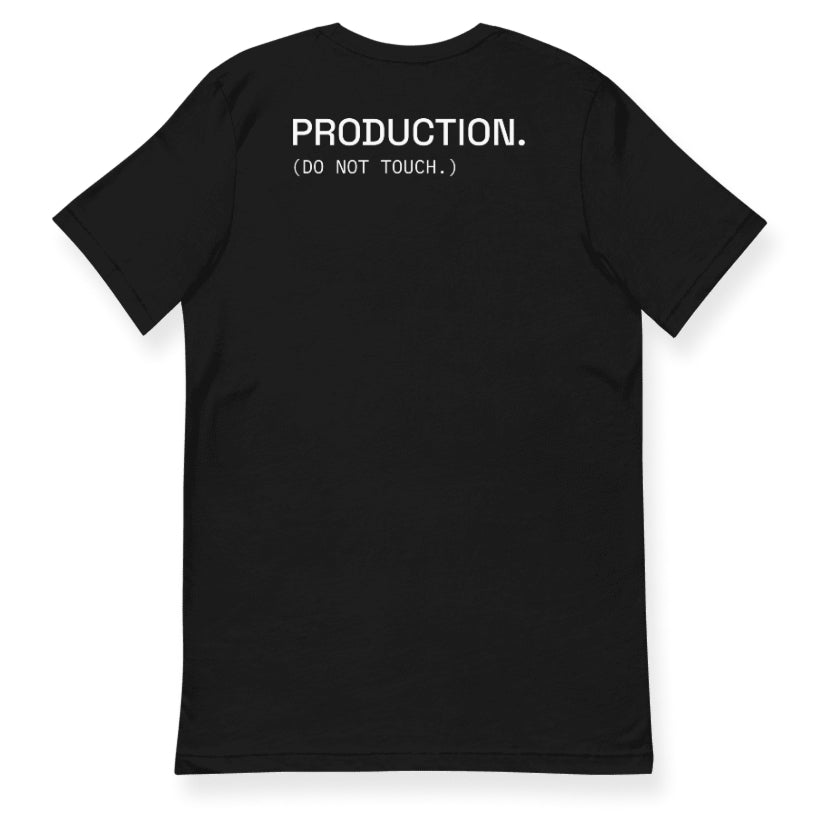 PRODUCTION Tee in Black — back view